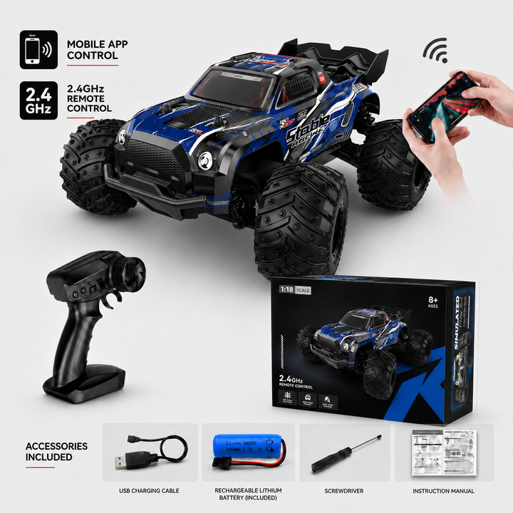 All-Terrain 4WD Off-Road RC Truck with Waterproof Design