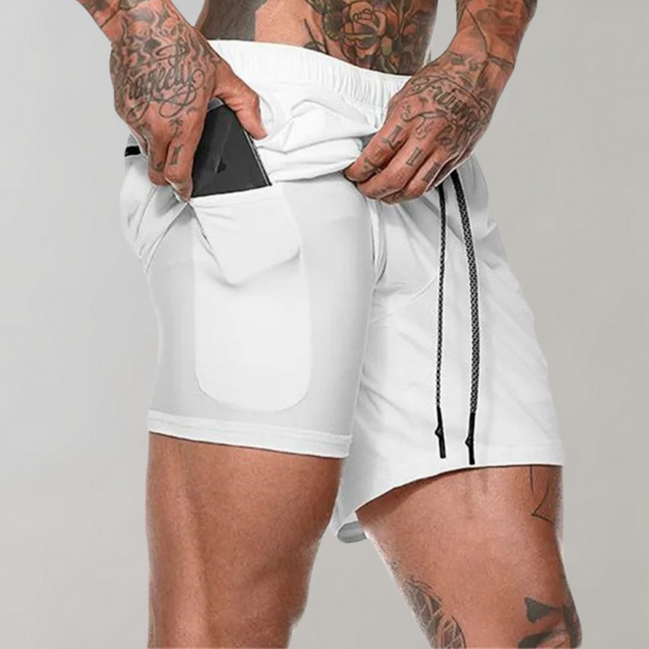 Elliot - 2-in-1 Fitness Men's Shorts