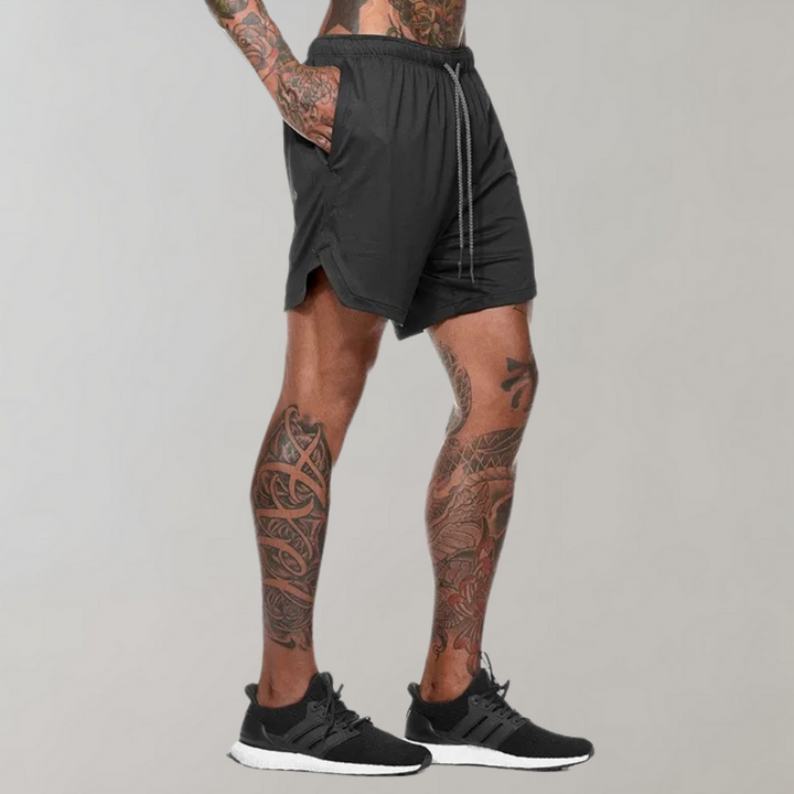 Elliot - 2-in-1 Fitness Men's Shorts