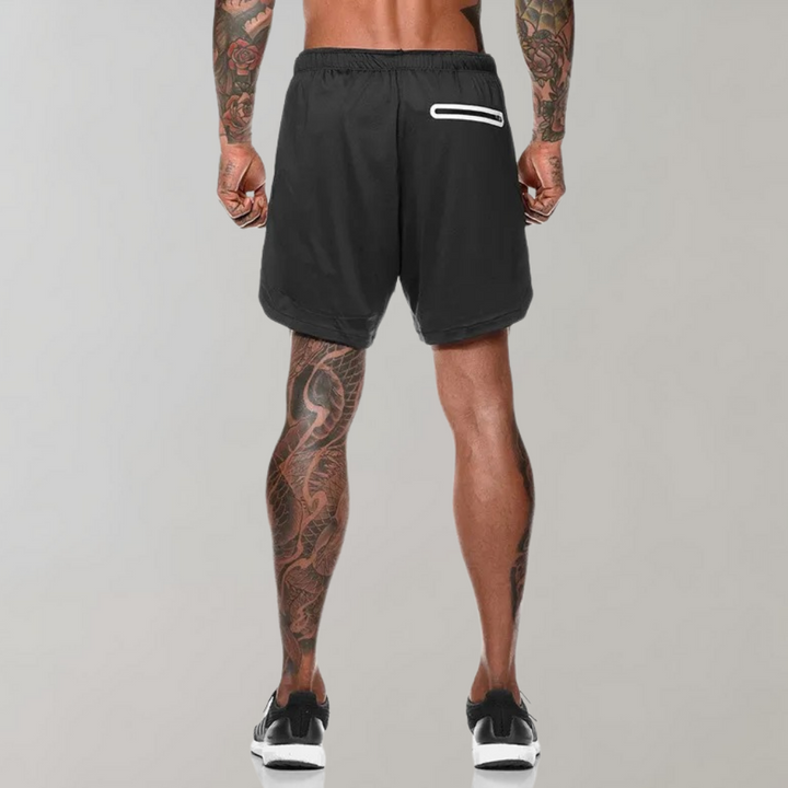 Elliot - 2-in-1 Fitness Men's Shorts