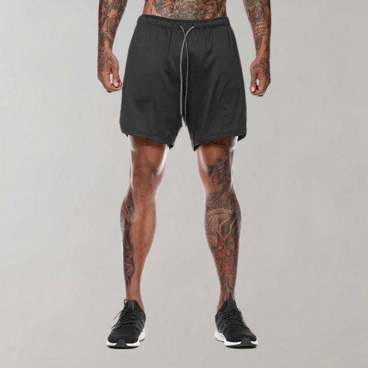 Elliot - 2-in-1 Fitness Men's Shorts
