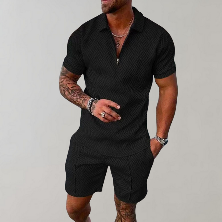 Classic Comfort Polo and Shorts Set for Men