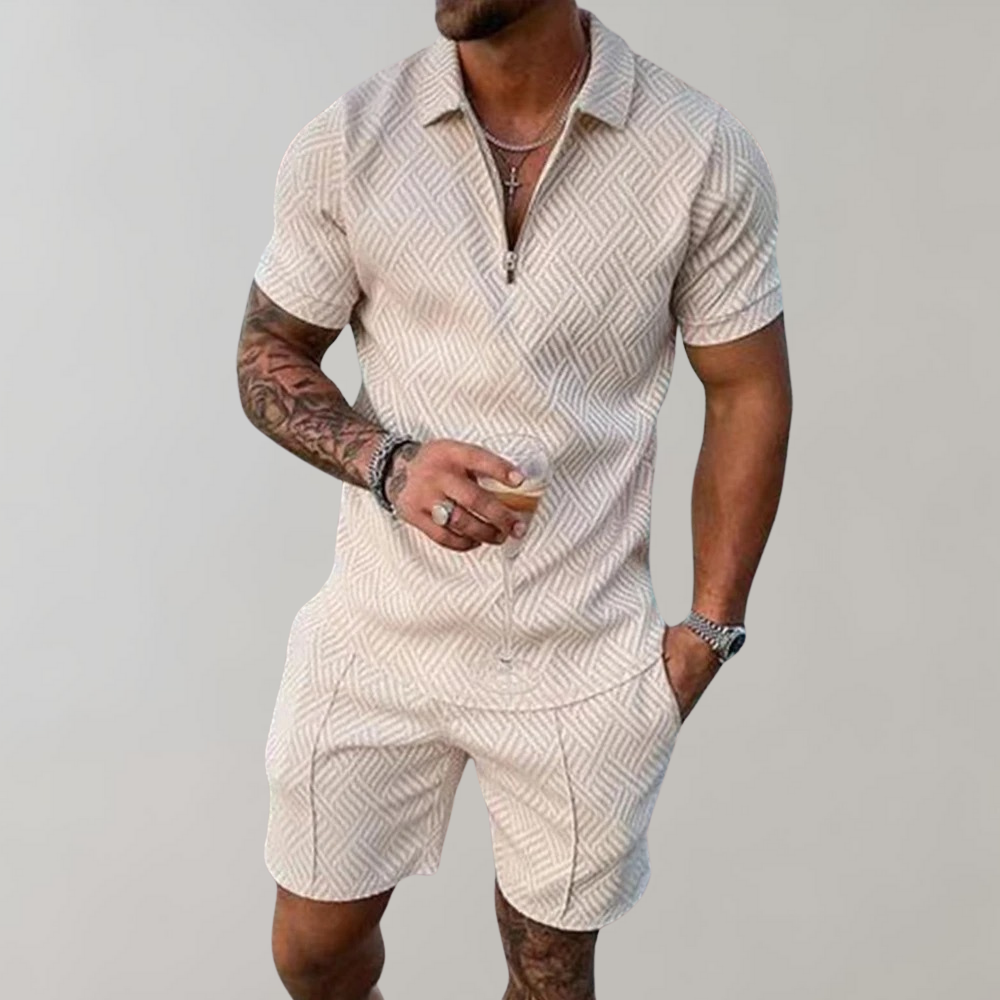 Classic Comfort Polo and Shorts Set for Men