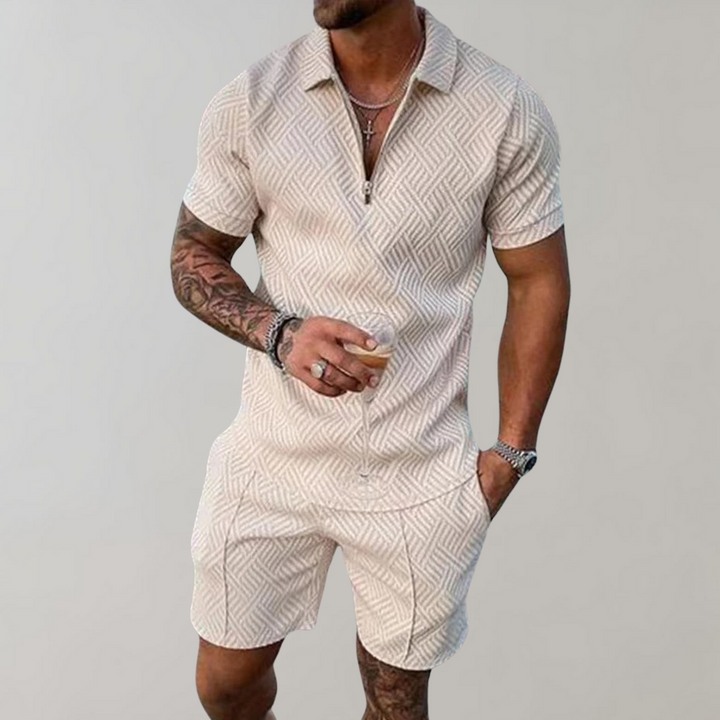 Classic Comfort Polo and Shorts Set for Men