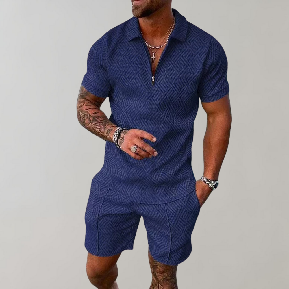 Classic Comfort Polo and Shorts Set for Men