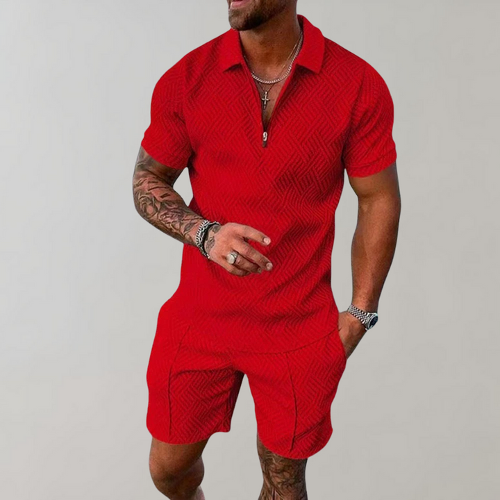 Classic Comfort Polo and Shorts Set for Men