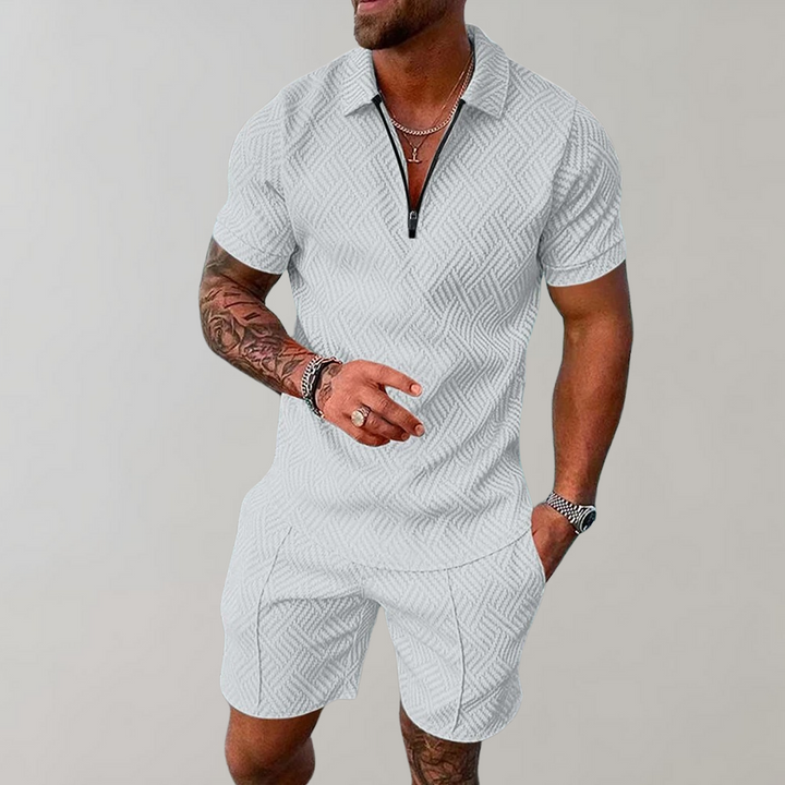Classic Comfort Polo and Shorts Set for Men
