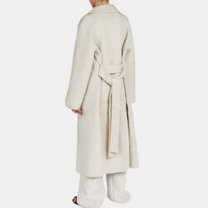 Women's Classic Belted Trench Coat - Oversized Fit for Formal and Casual Wear