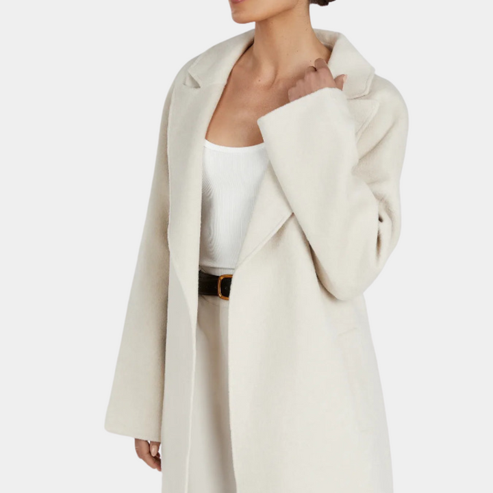 Women's Classic Belted Trench Coat - Oversized Fit for Formal and Casual Wear