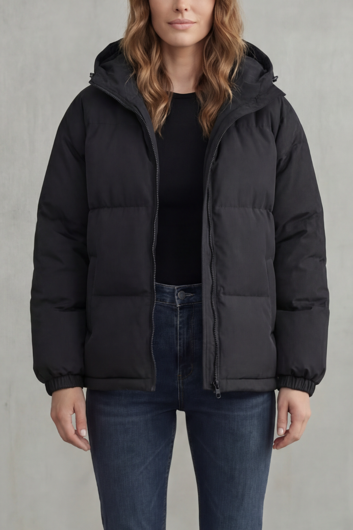 Women's Premium Quilted Hooded Puffer Jacket – Lightweight Warmth & Style