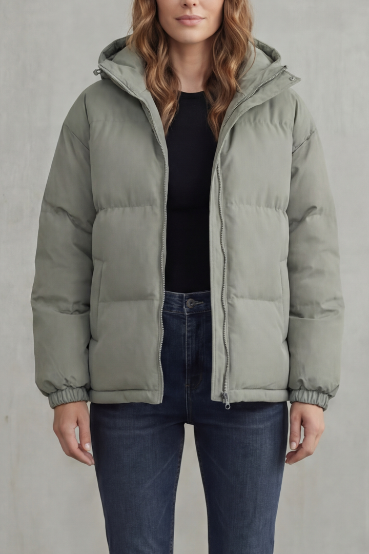 Women's Premium Quilted Hooded Puffer Jacket – Lightweight Warmth & Style