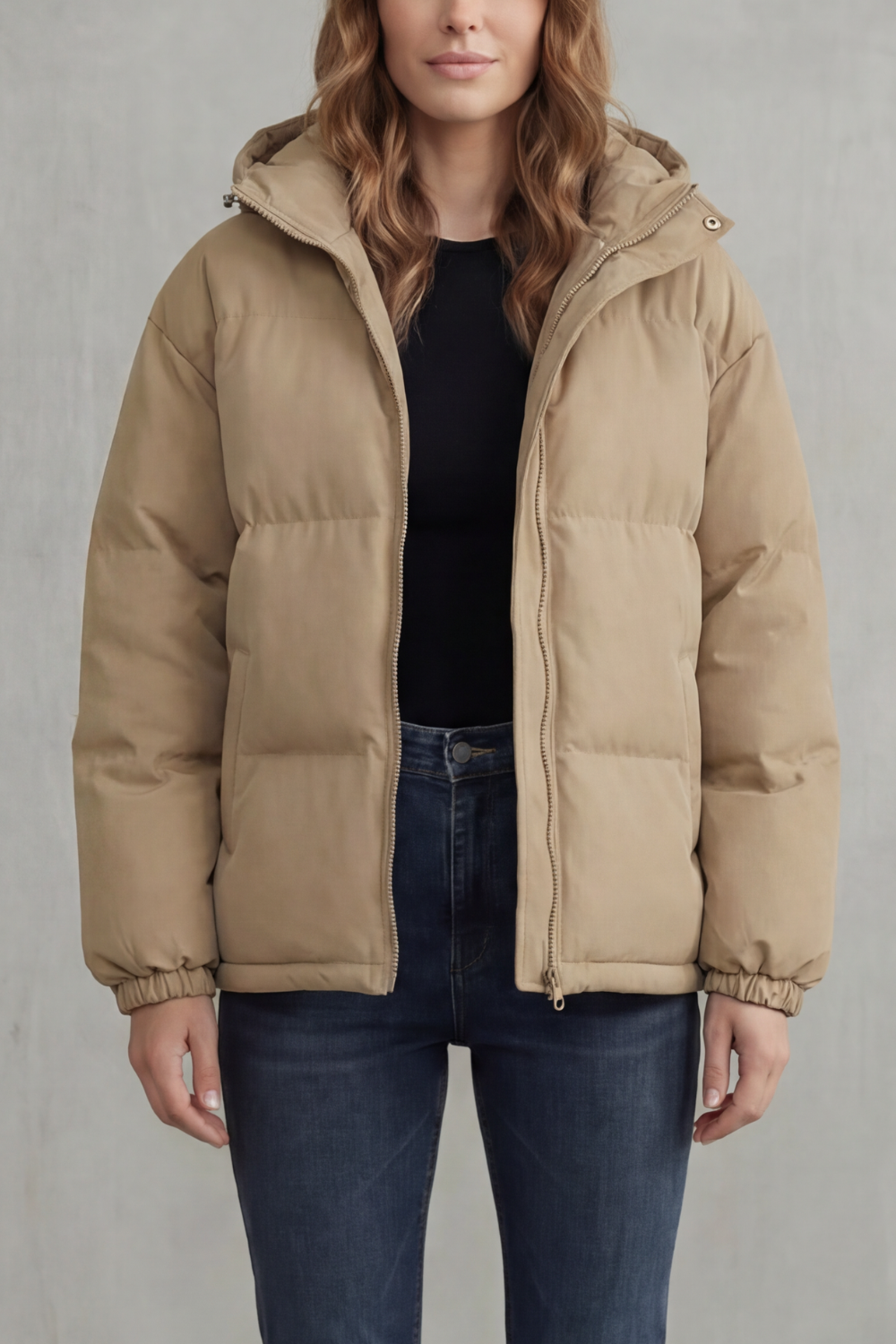 Women's Premium Quilted Hooded Puffer Jacket – Lightweight Warmth & Style