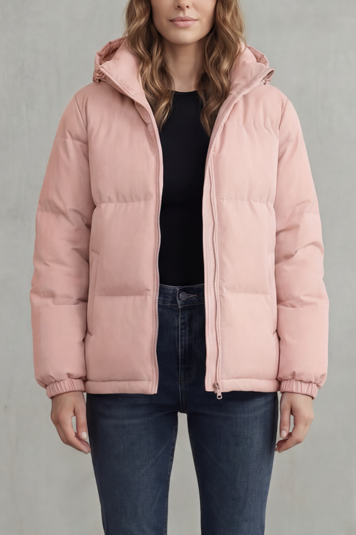 Women's Premium Quilted Hooded Puffer Jacket – Lightweight Warmth & Style
