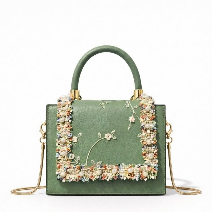 Calla – Floral Embroidered Mini Handbag