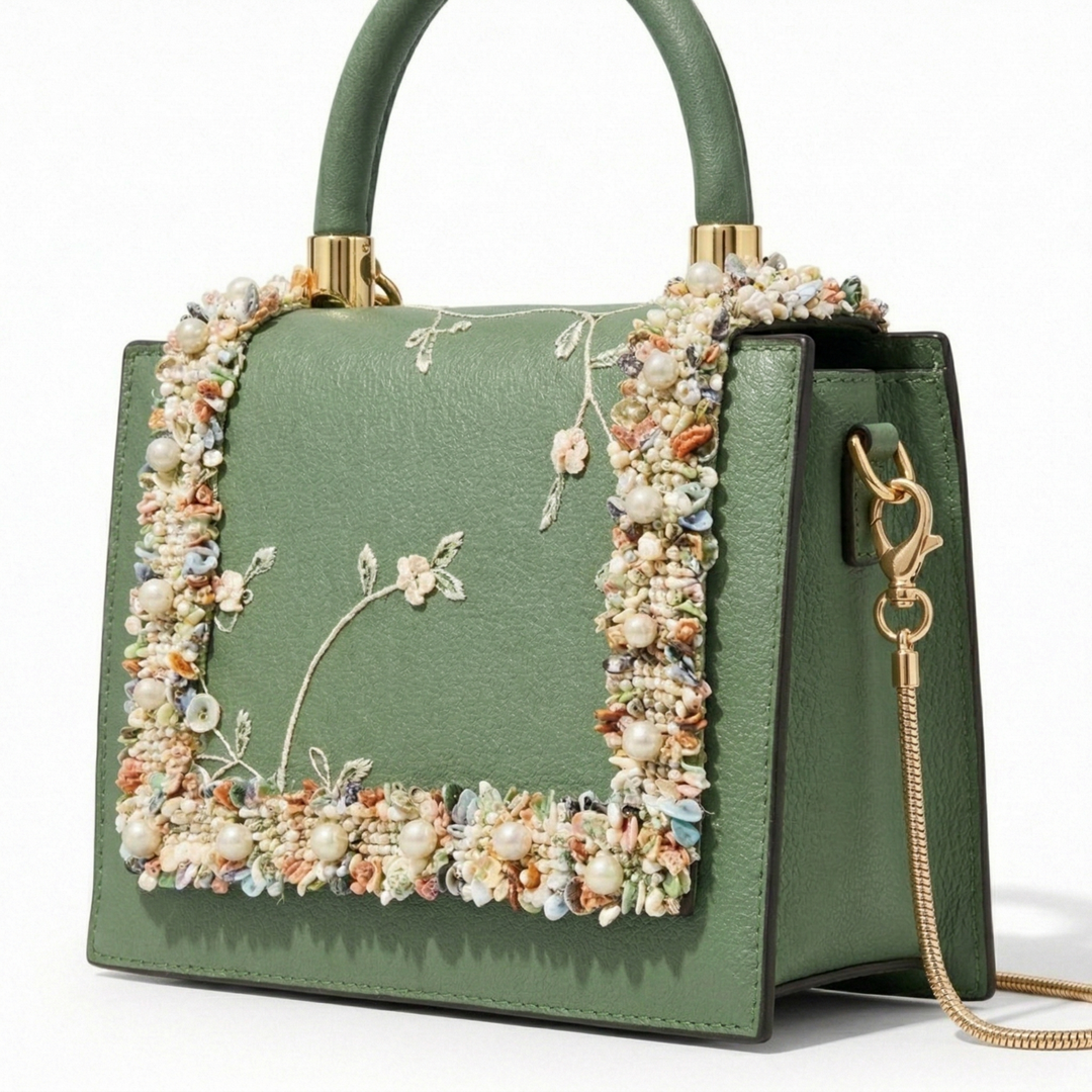 Calla – Floral Embroidered Mini Handbag