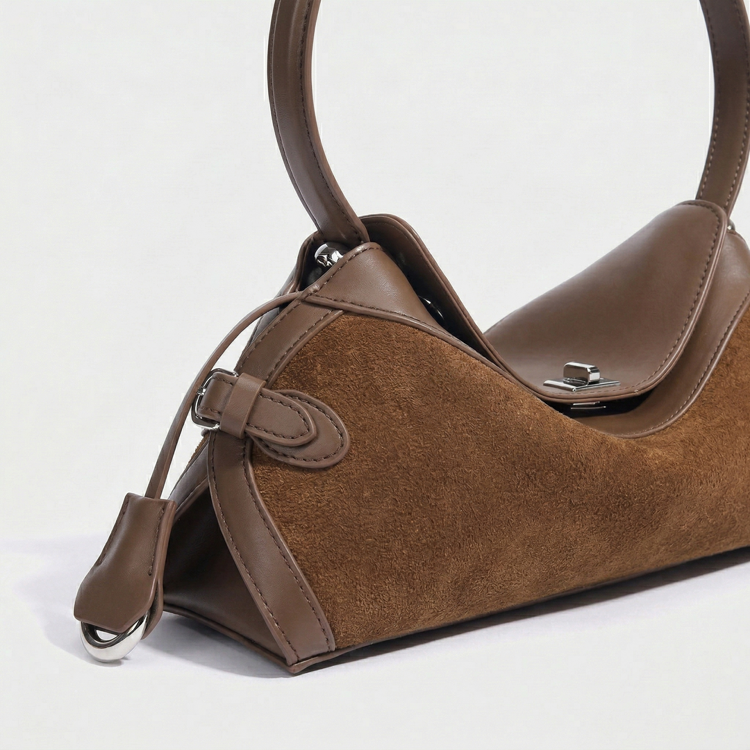 Calla – Genuine Leather Ring Handle Crossbody Shoulder Bag