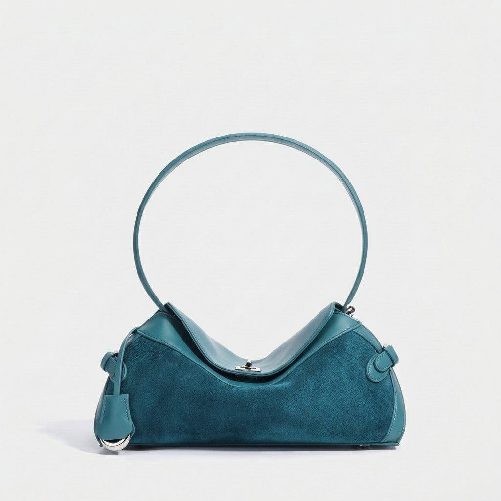Calla – Genuine Leather Ring Handle Crossbody Shoulder Bag