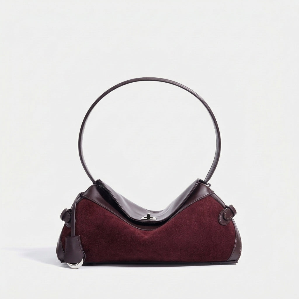 Calla – Genuine Leather Ring Handle Crossbody Shoulder Bag
