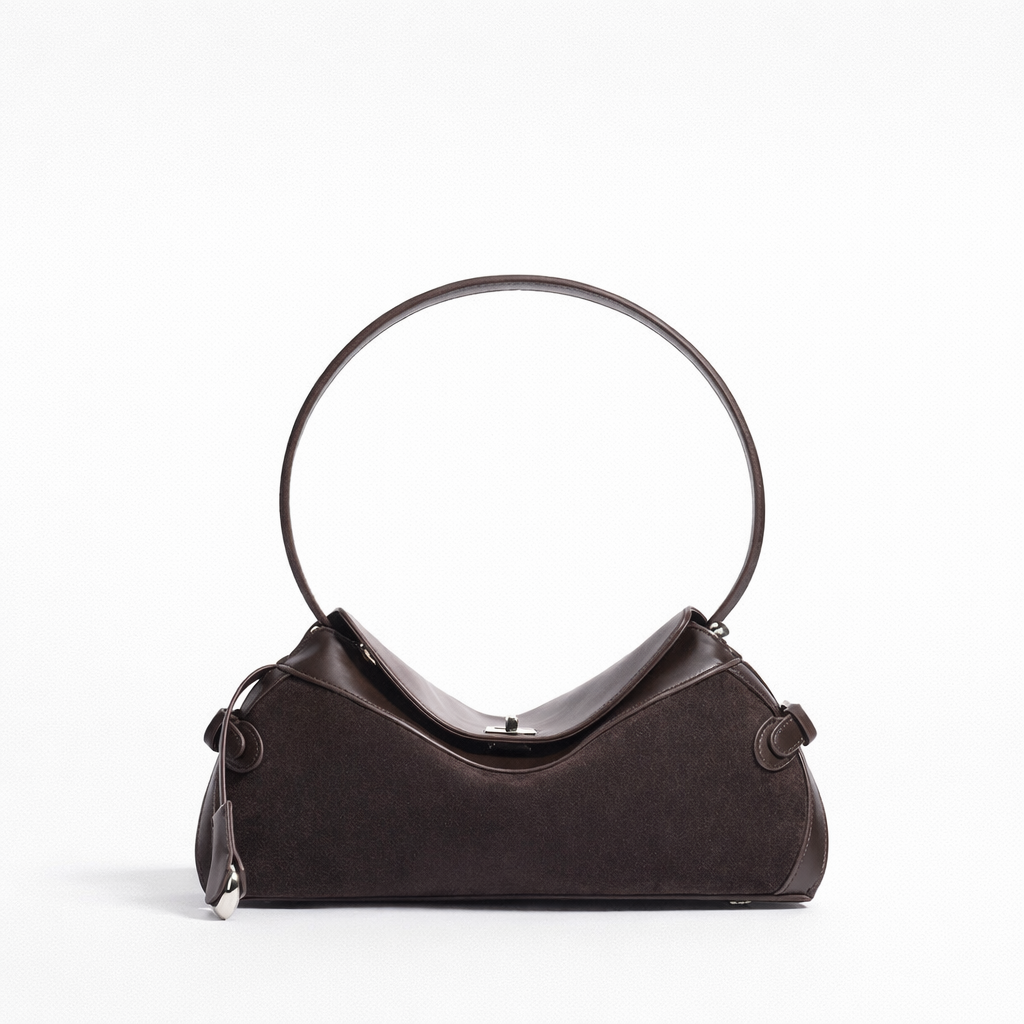 Calla – Genuine Leather Ring Handle Crossbody Shoulder Bag