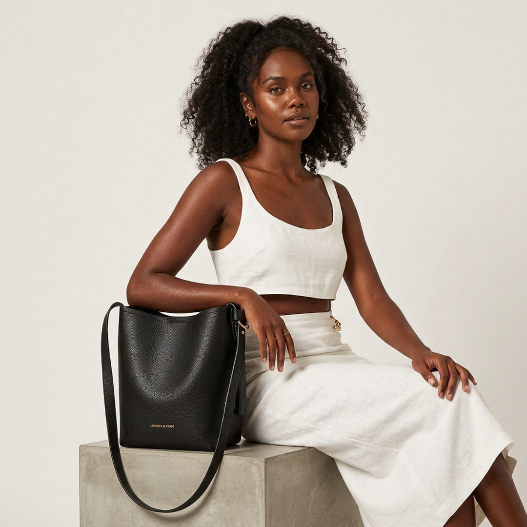 Calla – Vegan Leather Bucket Bag, Crossbody Shoulder Bag