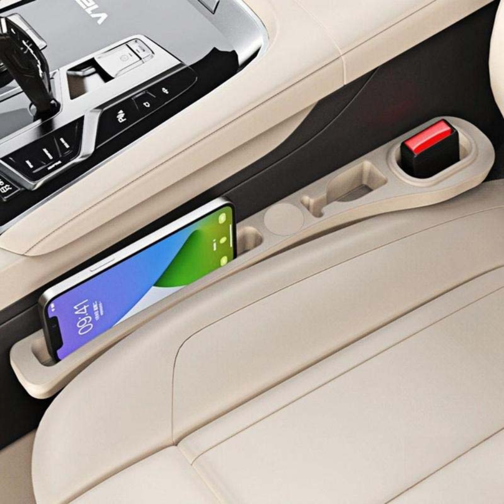 Premium Faux Leather Seat Gap Organizer Pair for Cars and SUVs