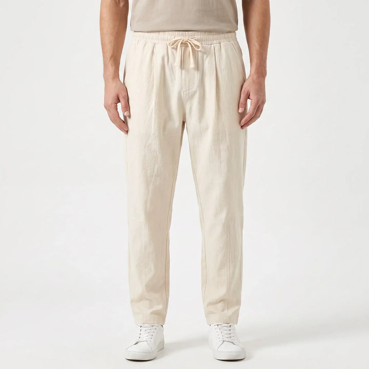 Relaxed Straight Leg Cotton Drawstring Pants - Comfortable Casual Bottoms