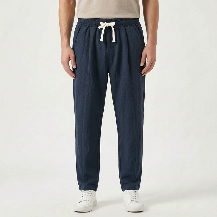 Relaxed Straight Leg Cotton Drawstring Pants - Comfortable Casual Bottoms