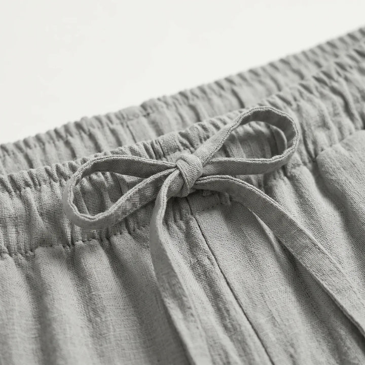 Breathable Straight-Leg Casual Pants with Elastic Waist