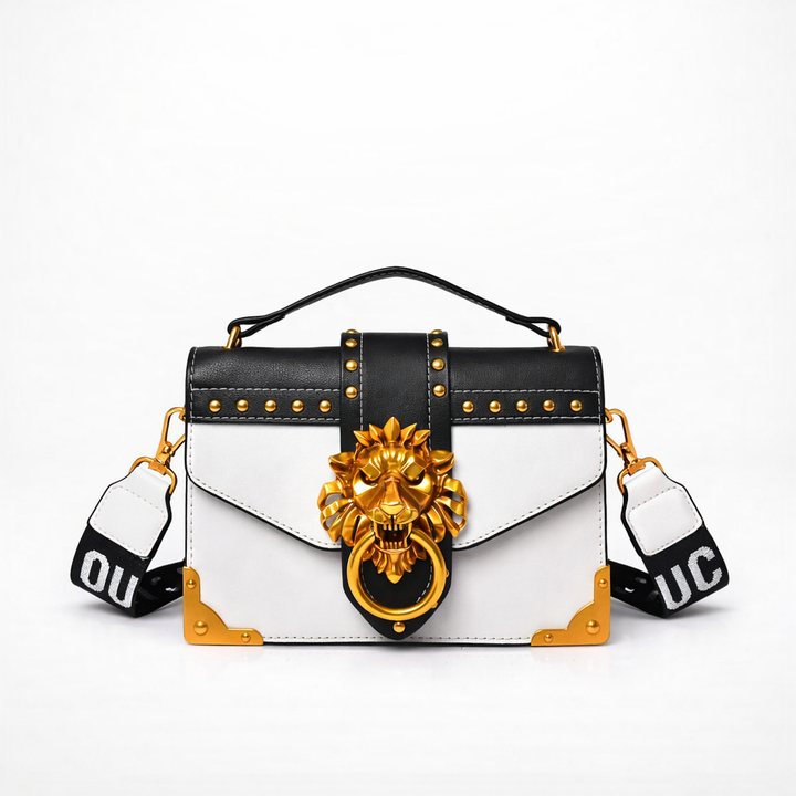 Roar – Lion Head Crossbody Bag, Studded Mini Shoulder Bag
