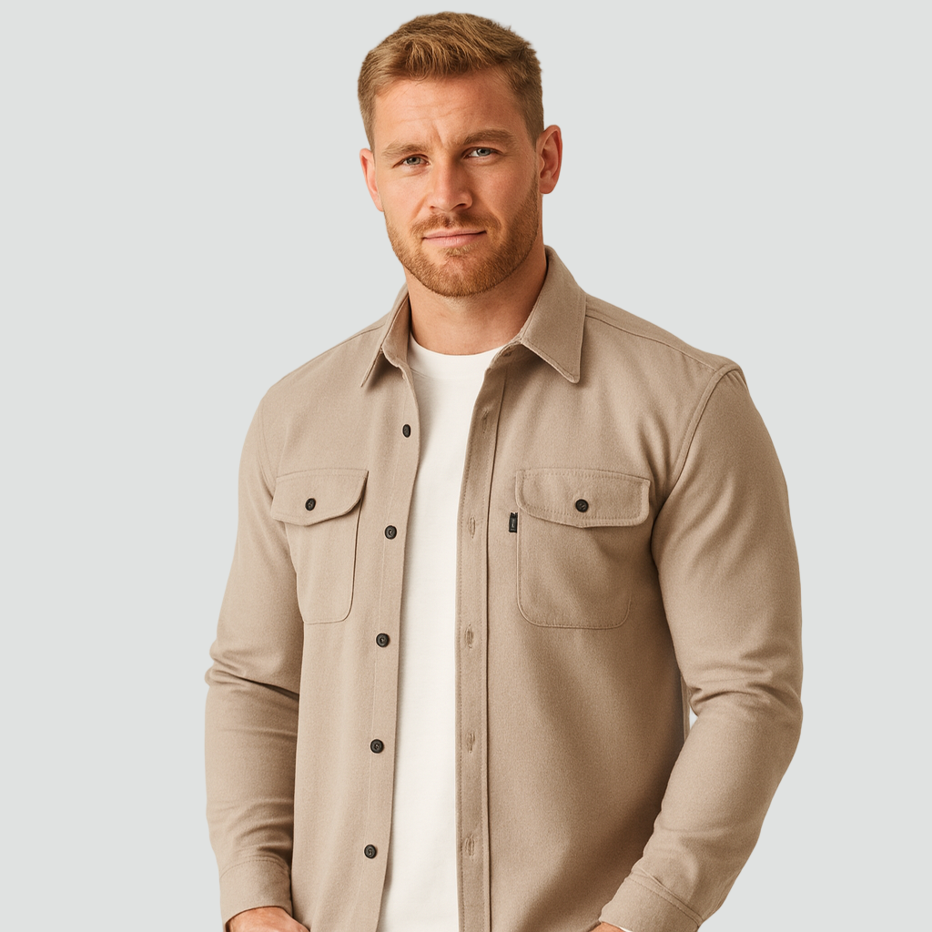 Stylish Men's Overshirt with Practical Chest Pockets