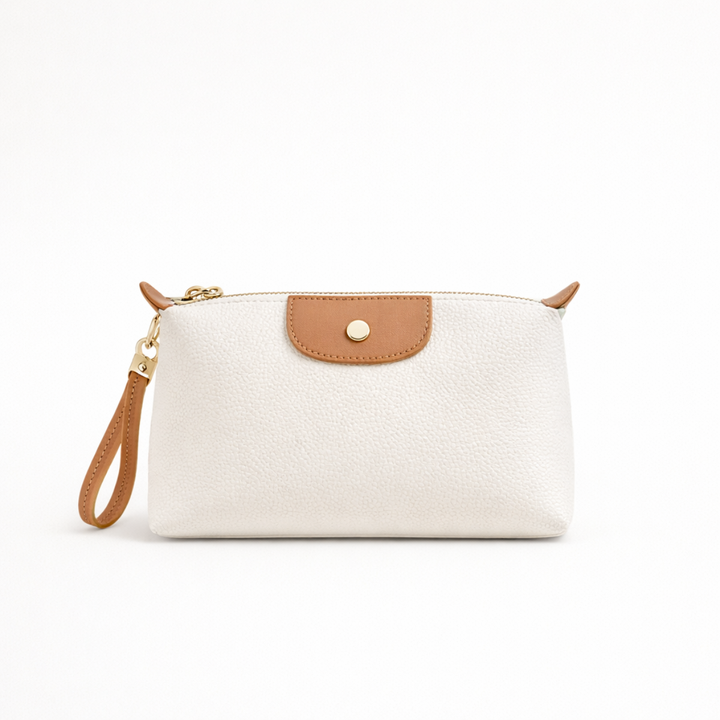 Cleo – Leather Wristlet Clutch, Small Zip Bag