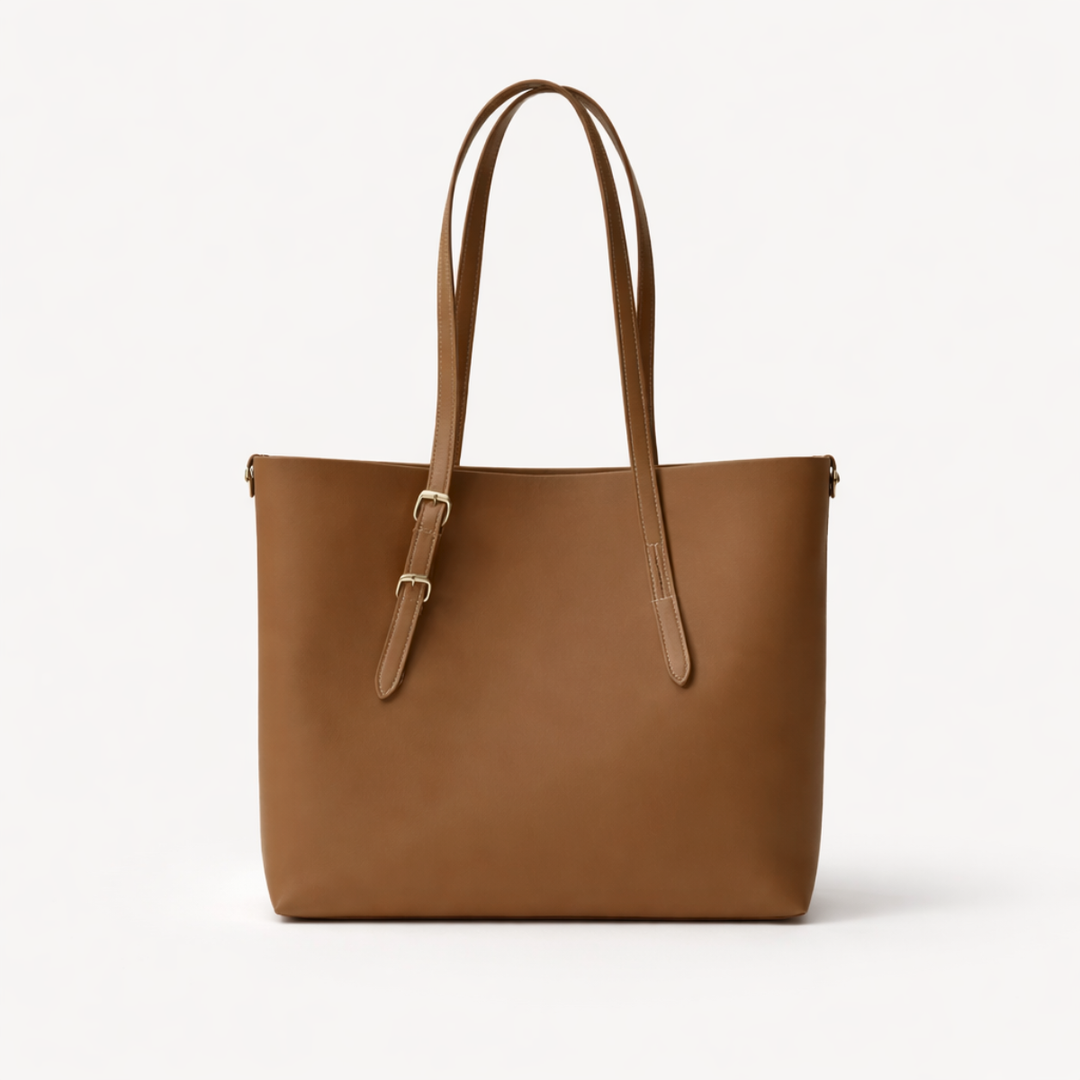 Cleo – Large Vegan Leather Tote Bag, Work Shoulder Bag