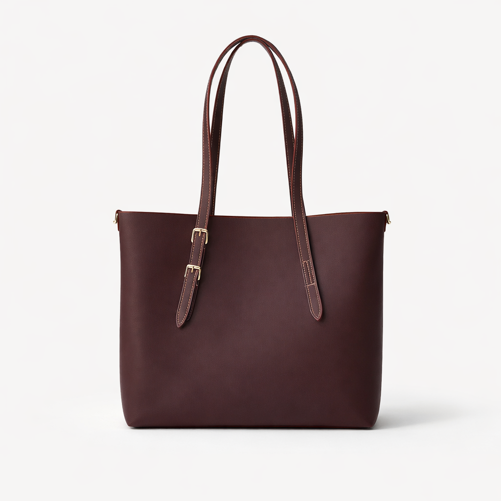Cleo – Large Vegan Leather Tote Bag, Work Shoulder Bag