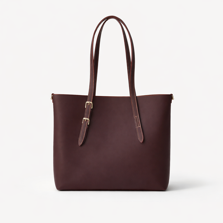 Cleo – Large Vegan Leather Tote Bag, Work Shoulder Bag