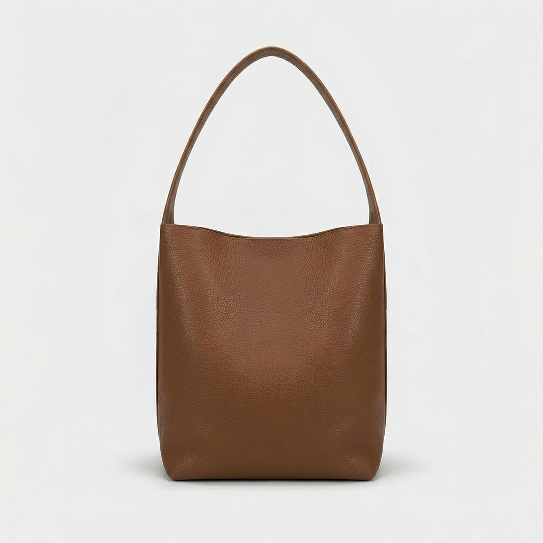 Cleo – Large Vegan Leather Bucket Tote Bag for Work & Everyday