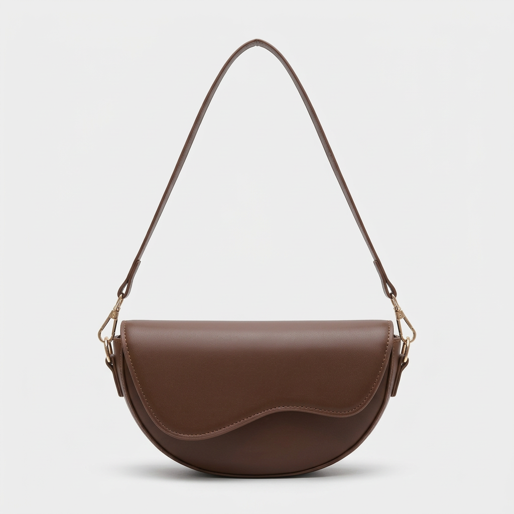Cleo – Saddle Crossbody Shoulder Bag, Wide Strap