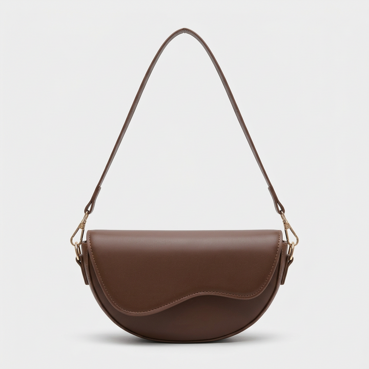 Cleo – Saddle Crossbody Shoulder Bag, Wide Strap