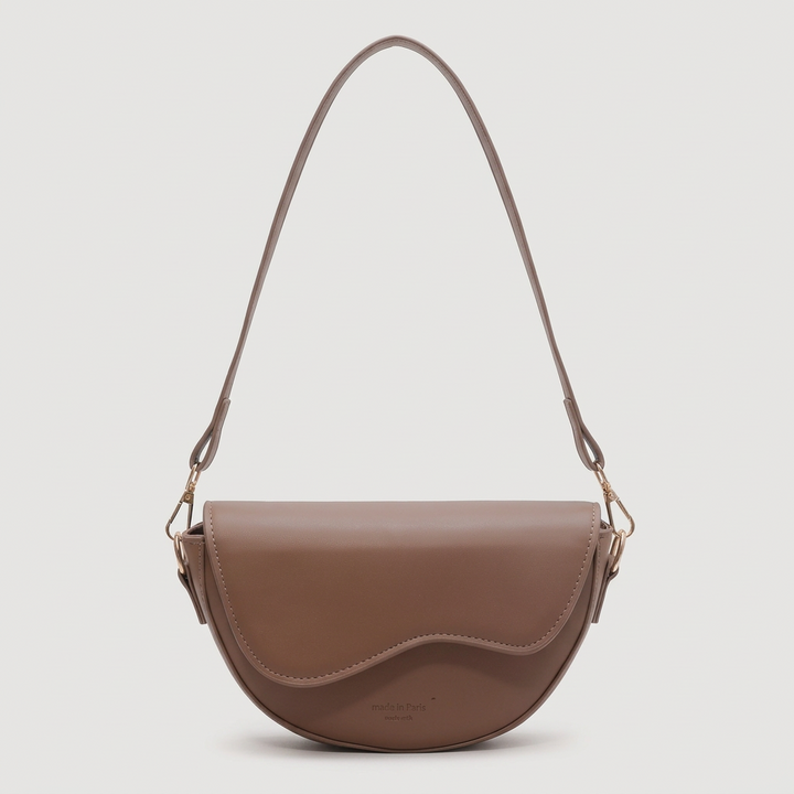 Cleo – Saddle Crossbody Shoulder Bag, Wide Strap