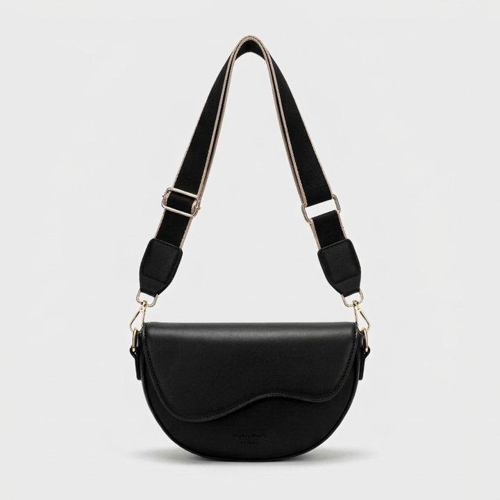 Cleo – Saddle Crossbody Shoulder Bag, Wide Strap