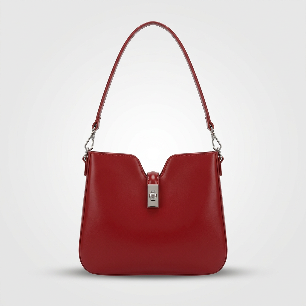 Cleo – Vegan Leather Shoulder Bag with Turn-Lock