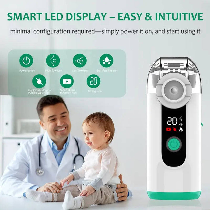 UltraMist Portable Nebulizer - USB Rechargeable Mist Inhaler with Quiet Operation