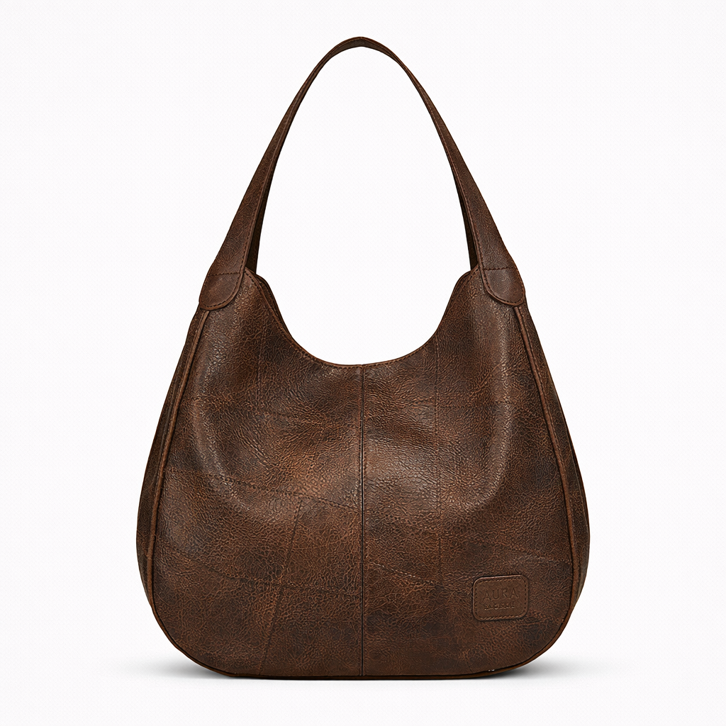 Corda – Large Vegan Cowhide Hobo Bag, Slouchy Shoulder Bag