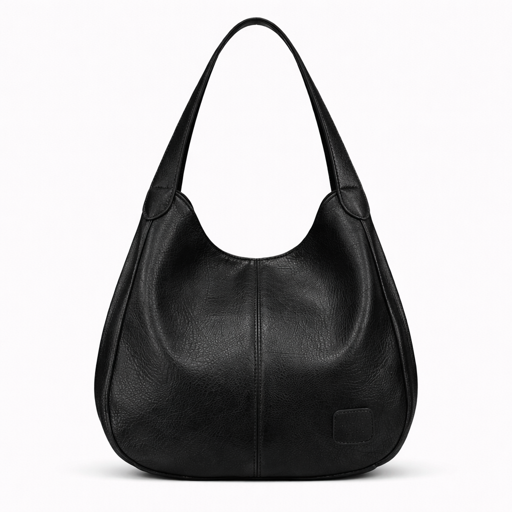 Corda – Large Vegan Cowhide Hobo Bag, Slouchy Shoulder Bag