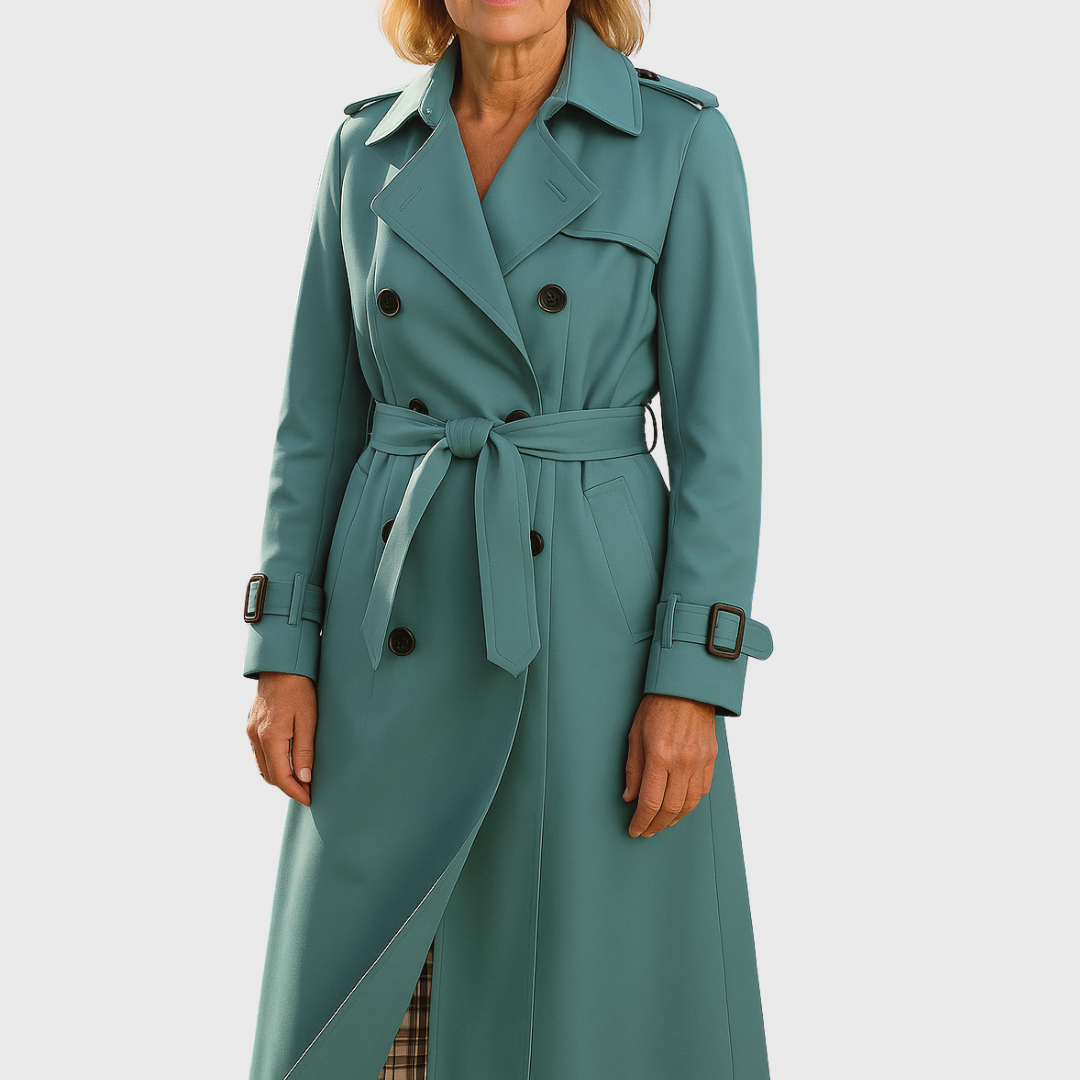Women's Classic Belted Water-Resistant Trench Coat