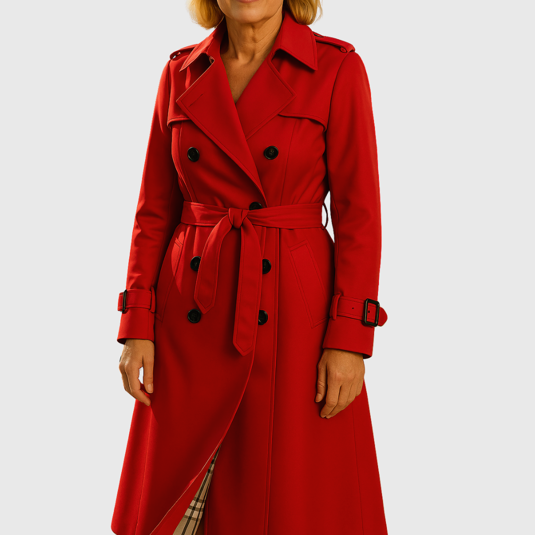 Women's Classic Belted Water-Resistant Trench Coat