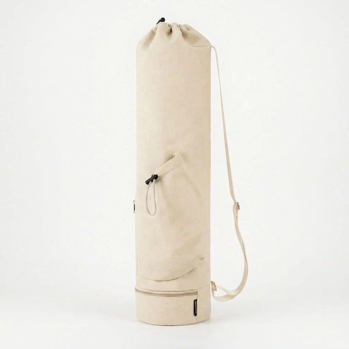 Crossbody Cylindrical Fitness Mat Carrier with Hydration Pocket