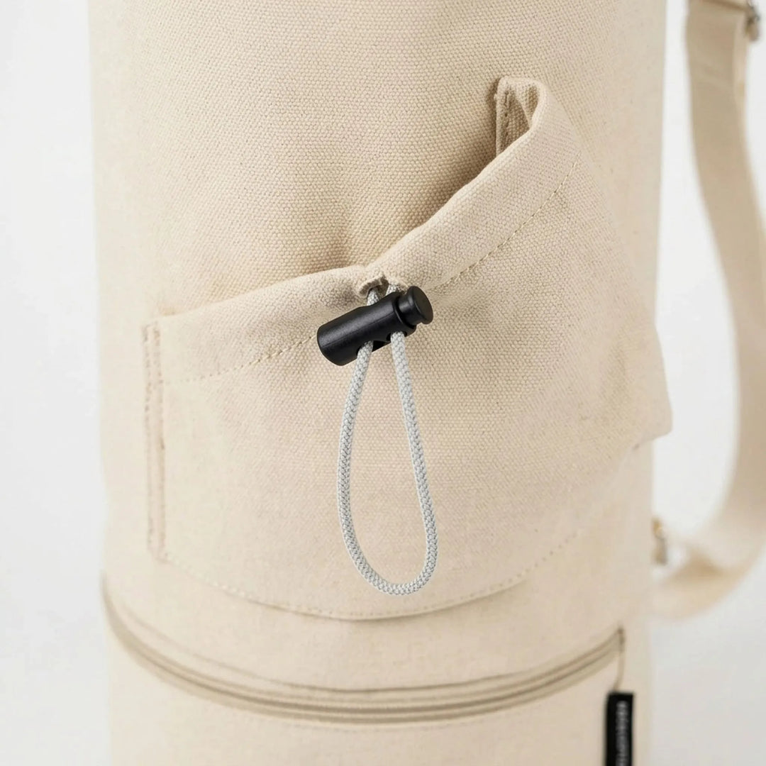 Crossbody Cylindrical Fitness Mat Carrier with Hydration Pocket