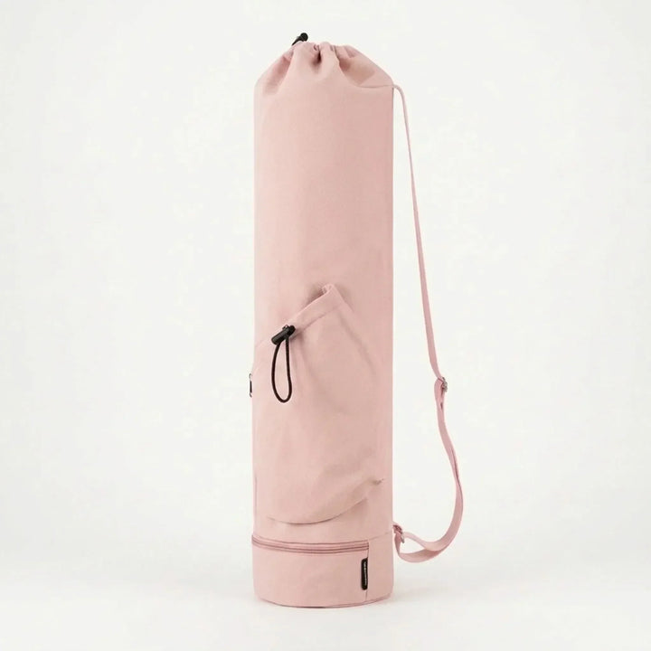 Crossbody Cylindrical Fitness Mat Carrier with Hydration Pocket