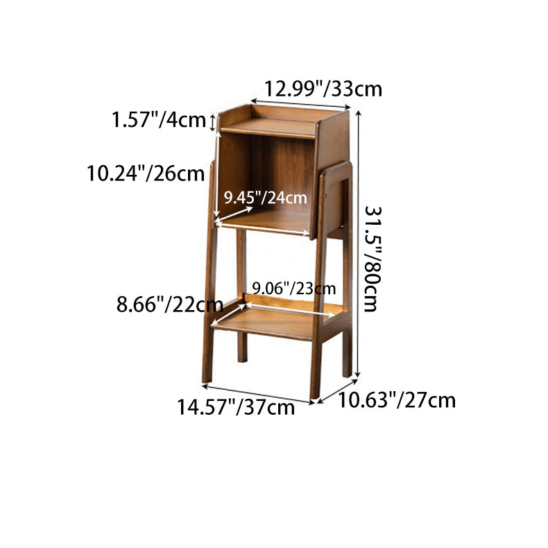 Traditional Japanese Square Bamboo Bookshelves 3/4/5 Shelves for Living Room