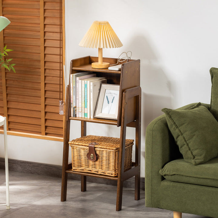 Traditional Japanese Square Bamboo Bookshelves 3/4/5 Shelves for Living Room